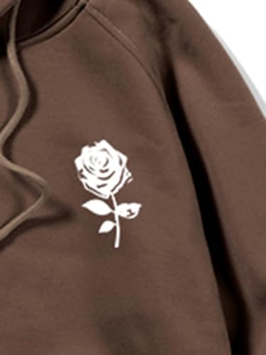Image of Floerns Men's Graphic Print Long Sleeve Drawstring Hoodie Pullover Sweatshirt