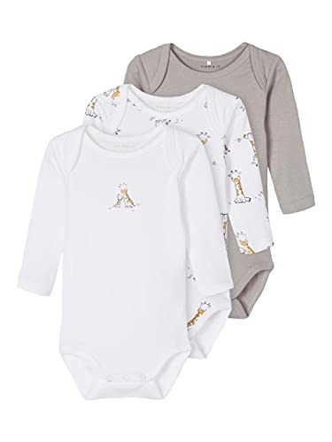NAME IT Unisex 3er-Pack Bodys aus Bio-Baumwolle