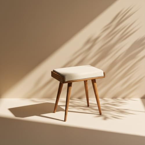 Ultimate Premium Products Walnut Ottoman Stool for Living Room |