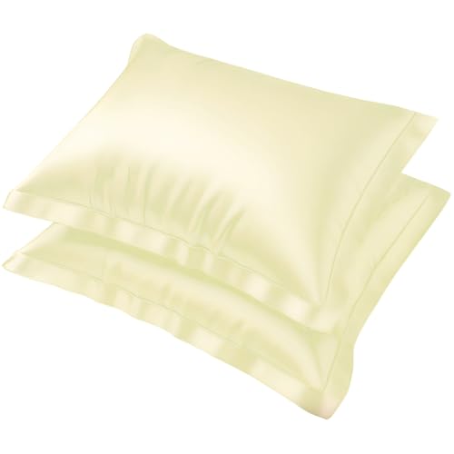 Kit 2 Fronhas Cetim Anti-frizz Seda Alto Brilho Par (Palha)