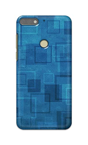 Image of Printed Hard Back Cover Case for Honor 7C | Huawei Y7 Prime 2018 | Huawei Y7 2018 | Nova 2 Lite Back Cover (Plain Azure Blue) -702