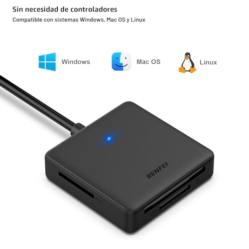 Miniatura 9 de Lector De Tarjetas De Memoria, Benfei 4 En 1 Usb-C A Micro Sd Ms Cf Adaptador Compatible Con Iphone 15 Pro Max, Macbook Pro Air 2023, Ipad Pro, Imac, Surface Book 3 Y Más
