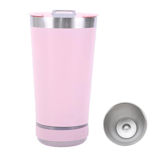 Taza de altavoz – Taza de acero inoxidable de 16 oz | Taza de café aislada, termo de altavoz, taza de música inalámbrica para campistas, viajeros, camping, camping, camping, camping, barbacoa, viaje