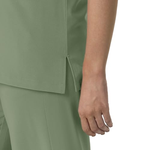 Carhartt Force Cross-Flex Women's Crew Neck Scrub Top, Green Slate, L - image 8