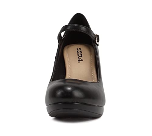 Image of Soda inchAyden inch ~ Women Mary Jane Ankle Strap Cushion High Heel Pump Shoe