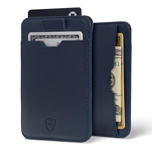 Image of Vaultskin CHELSEA Mens RFID Blocking Slim Leather Card Wallet - Minimalist Front Pocket Cardholder