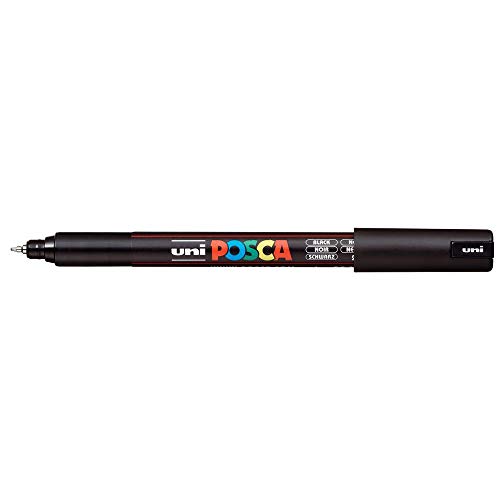 Posca Acrylic Paint Marker, PC-1MR Ultra Fine tip, Black (PX89862000)