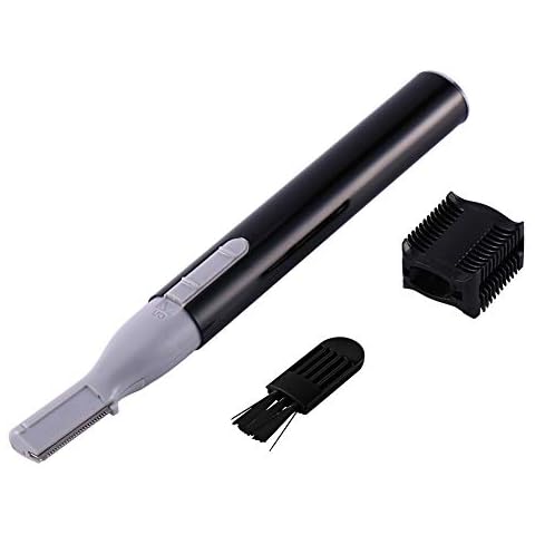 Eyebrow Blade, Portable Electric Unisex Face Body Hair Shaver Razor Makeup Beauty Trimmer with Brush and Adjustable Eyebrow Comb (Black) Cover