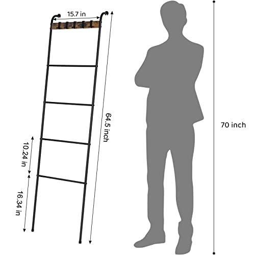 Blanket Ladder with Hooks