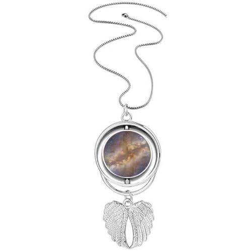 Collier ailes d'ange galaxie jaune pour illuminer vos tenues d'été