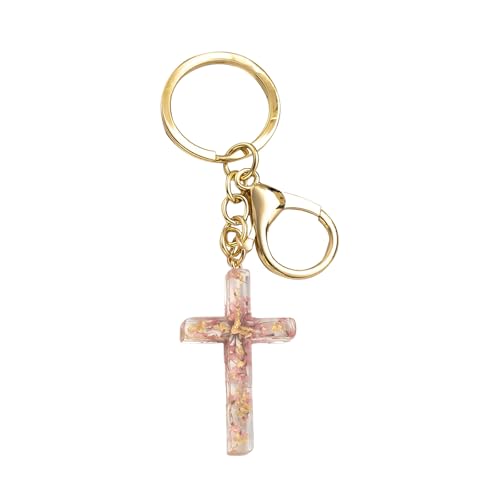 Angyape Cute Christian Cross Keychain for Women Purse Bag Charms