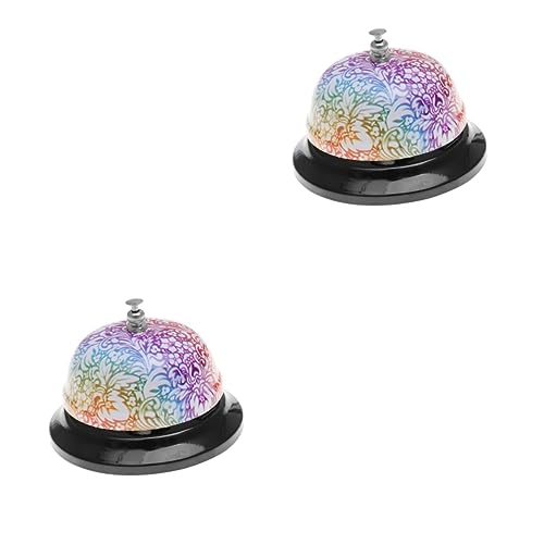 HOODANCOS 2 Campanelli Di Chiamata Per Servizio Di Negozio A Fiore Leggeri E Facili Da Usare Per La Reception Dell'hotel Il Bar Di Casa