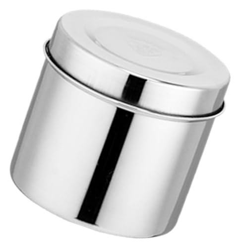 BESPORTBLE Récipient de Conservation des Aliments 550 Ml en Acier Inoxydable Couvercle Hermétique, Boîte Ronde 9 CM Multifonctionnelle pour Cantines Scolaires