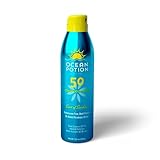 Ocean Potion Sun Care Continuous Sunscreen Spray SPF 50, Broad Spectrum UVA/UVB Protection Body Spray with Vitamin E & Aloe, Non-Greasy, Water-Resistant, 5.5 oz