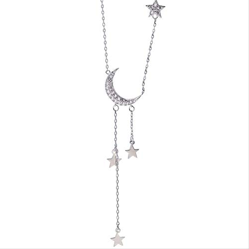 Colliers et pendentifs à pampilles longues étoiles lune ras de cou