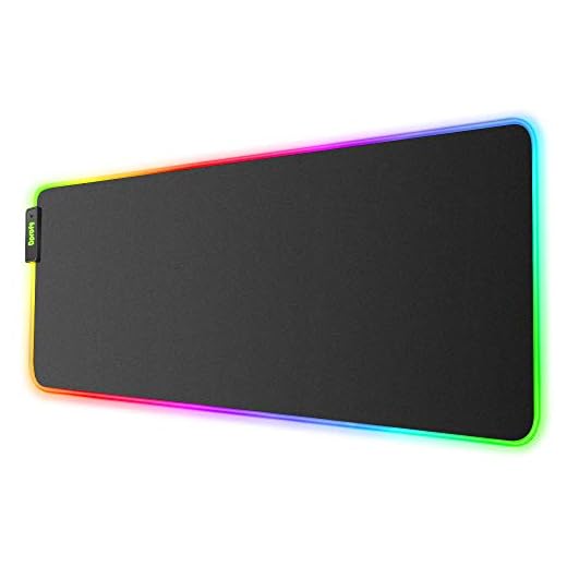 Large RGB Gaming Mouse Pad - Soft Non-Slip Rubber Base Led Mousepad, Thick Computer Keyboard Mice Mat for MacBook, PC, Laptop, Desk(31.5 x 11.8 x 0.15In)
