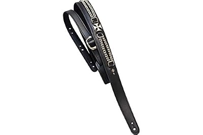Biker Iron Cross Leather Guitar Strap
