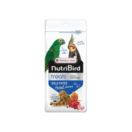 Versele-Laga NutriBird Treats Gold Patee Forest Fusion | 250 g | Complément alimentaire pour grandes perruches | Humidifié avec du miel 100% naturel |...