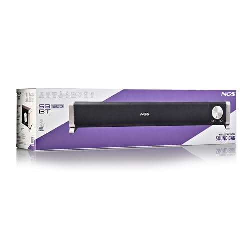 Ngs SB500-BT - Barra Audio Wireless Bluetooth Da 20 W, Per Pc, Tv, Smartphone, Tablet, Audio Stereo, Alimentazione Usb, Jack 3,5 Mm, Microfono, Uscita Cuffie, Plug & Play, Compatta - 14