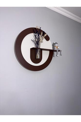 Étagère murale LED 50 cm anthracite et noyer SODEF - 6