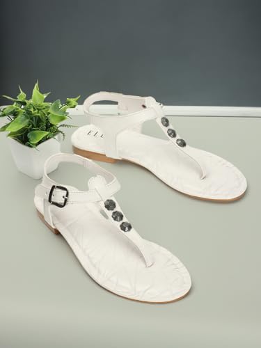 Image of ELLE womens Fashionable Backstrap Comfortable Flats for Daily Use I Work Use I Casual Use I Party Use I El-js-wn-33 Flat Sandal
