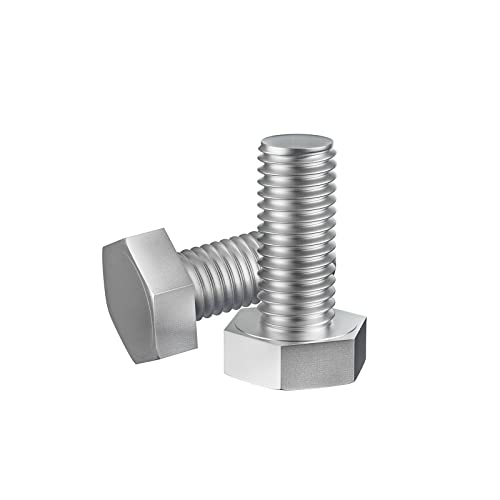 Image of 1 /4-20 x 1 (5 /8 to 5 inch Optional) Hex Head Screw Bolt, Stainless Steel 18-8(304), Fully Threaded,15pcs