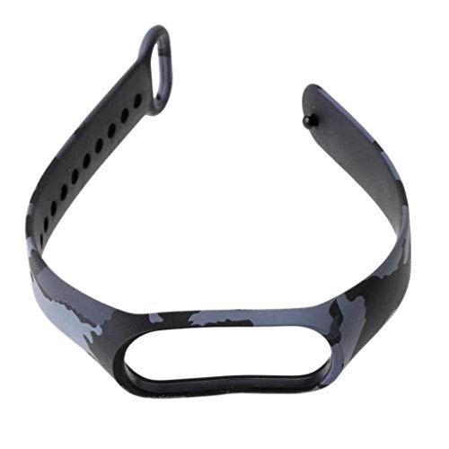 Image of Replacement Silicone Camouflage Army Style Band Strap for Xiaomi Mi Smart Band 4 and Mi Smart Band 3(Device Not Included) (Army Grey)