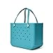 BOGG BAG - Original, Large Tote - Turquoise and Caicos, White Buttons - 19in L x 9in W x 14in H - Beach, Pool, Boat, Sports - All Purpose EVA - Lightweight, Washable, Durable