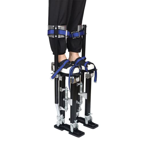 kimllier 24-40 Inch Aluminum Alloy Stilts Adjustable Height Drywall Stilts Black Fit for Work High Above The Ground