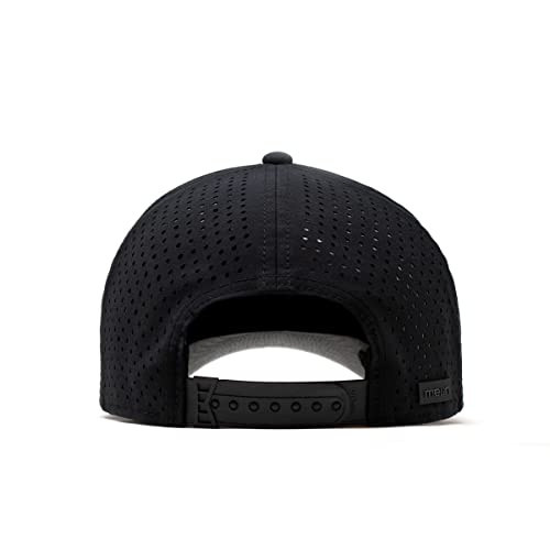 Melin Odyssey Stacked Hydro, Performance Snapback Hat, Water-Resistant Baseball Cap For Men & Women, Black #TOP3