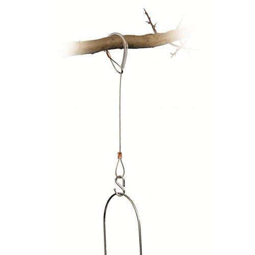 Hang-Right 24" Bird Feeder Hanger - Jacobi Jayne® Stainless Steel Cable with Protective Coating - Prevents Tree Damage - Flexible Bird Feeder Hanging Wire for Wild Bird Feeders & Garden Use