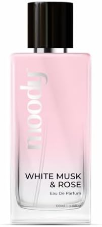 Moody Premium White Musk & Rose Fruity & Floral Perfume for Women | Long Lasting Scent Upto 8 Hours | Luxurious EDP Fragrance with 20% Perfume Oil, 100ml