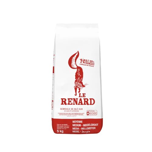 Sémola de trigo duro LE RENARD – Bolsa de 5 kg | Ideal para cuscús y recetas mediterráneas
