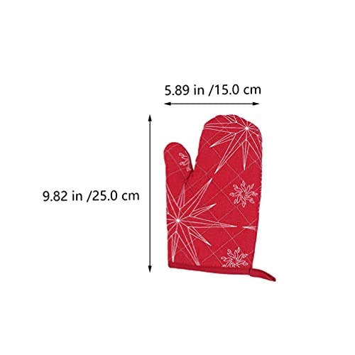 UPKOCH Conjuntos de Natal Forno Mitts 2 Flocos De Neve Árvores Pegadores De Panela Almofadas Resiste