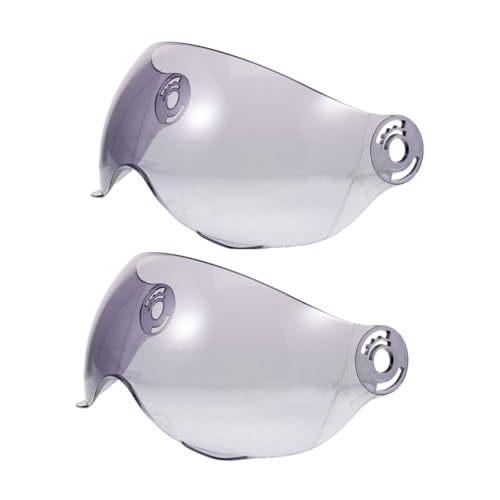 balacoo 2pcs Clear Plastic Wind Blocker Lens Removable Half Face Visor with UV Protection Impact Resistance Comfort for Motorcycle Riding Fit