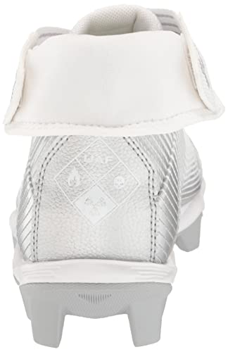 Under Armour Boy's Highlight Franchise Jr Football Shoe, White (102)/Metallic Silver, 2 Little Kid #TOP2