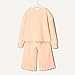 Amazon Essentials x Sofia Grainge Toddler Girls' French Terry Pant and Top Set, Pale Peach, 4T