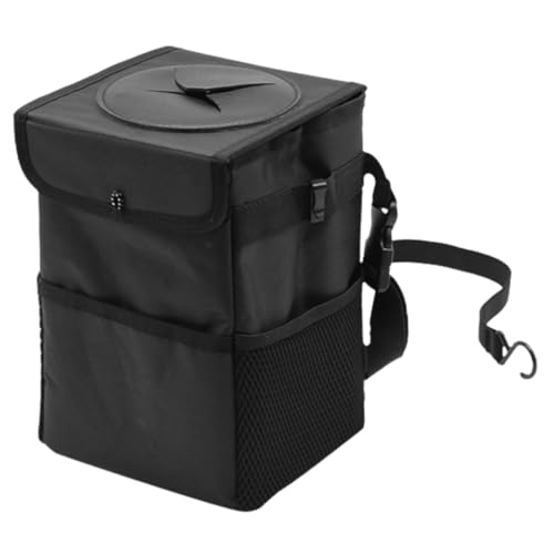 Poubelle de voiture pliable étanche noire pour intérieur propre