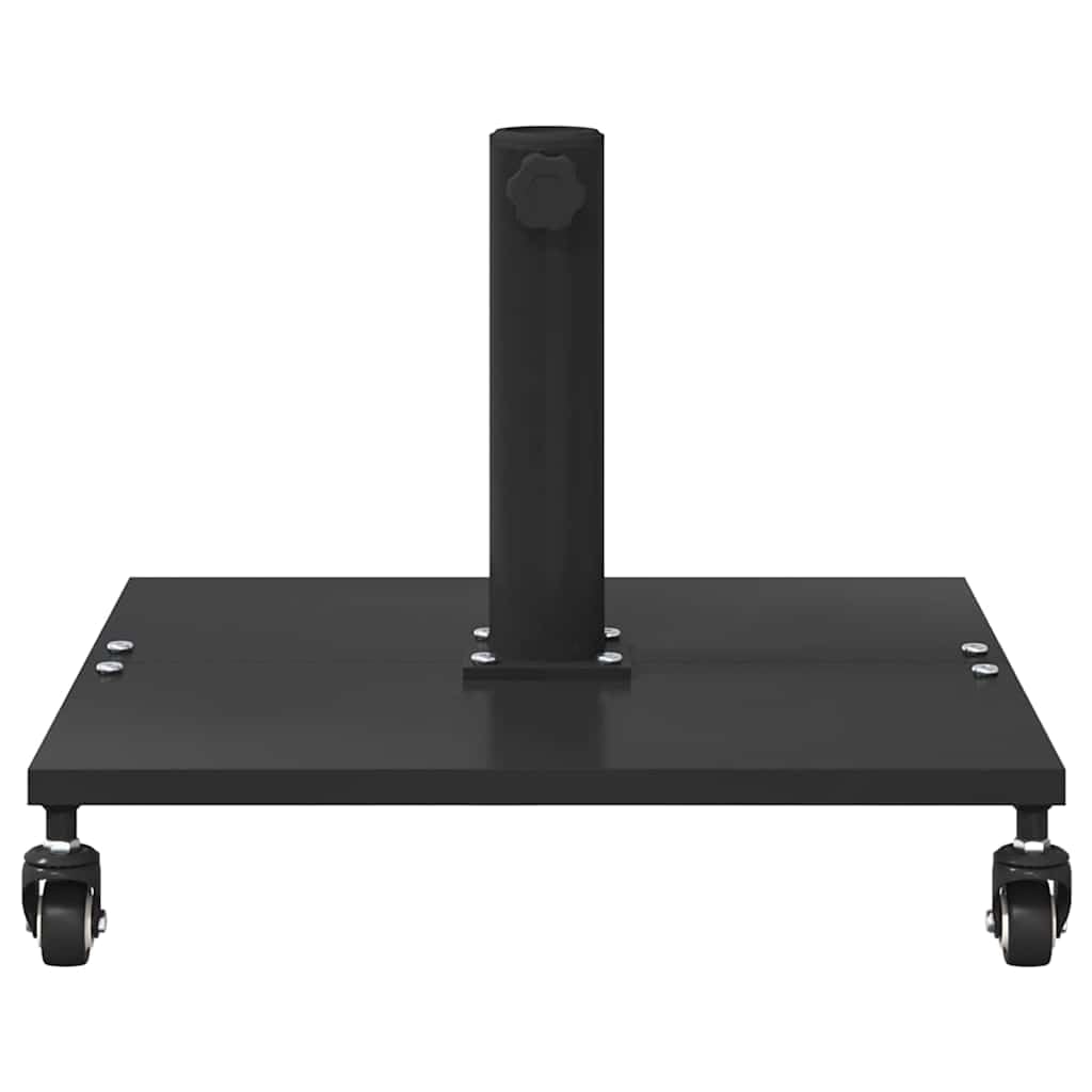 Supporto per ombrellone nero, in acciaio, 45 x 45 x 31,5 cm, stabile, con peso, per balcone, terrazza, giardino e patio, come supporto per ombrellone