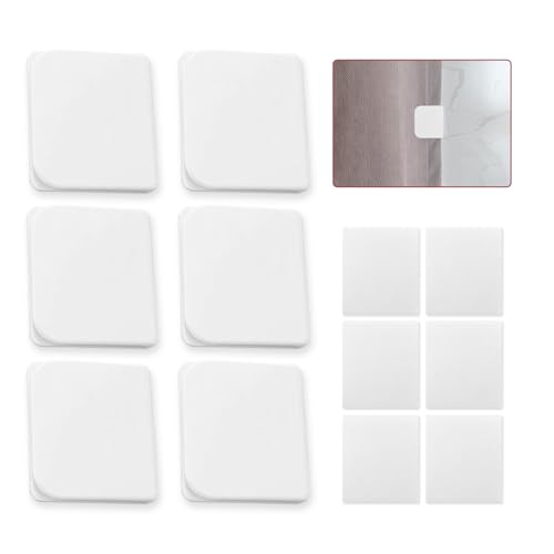 UBRAVE 6 Piezas Clips para Cortina De Ducha,Clips De Protección para Cortina De Ducha,Clips De Cortina De Ducha Autoadhesiva,Sin Agujeros, Protección para Baño, Accesorios para Ducha (Blanco)