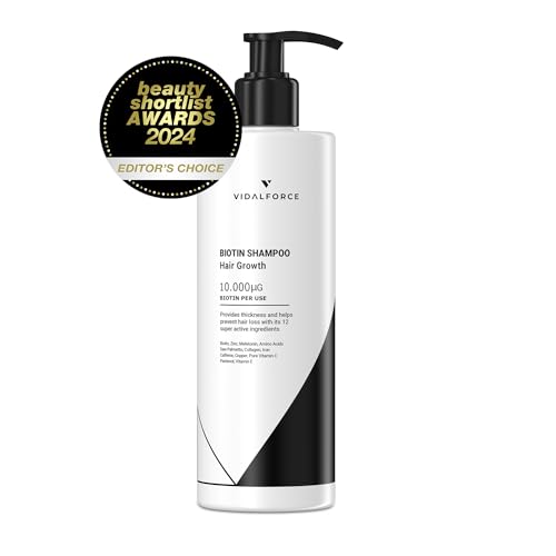 Champu Biotina para el Cabello 10000 mcg I Premio mejor champú tratamiento Anticaída 2024 con Zinc, Saw Palmetto, Hierro, Cobre o Cafeína I Champu Sin Sulfatos Ni Parabenos Ni Siliconas. XXL 400ml