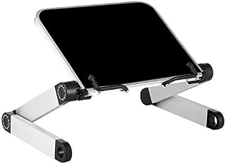 Book Holder Stand for Reading, Cook Recipe Book Stand Kitchen, Foldable Portable Metal Book Rest Stand with Adjustable Book Clip for Text Book A4 Paper, Height and Angle Adjustable (Black)