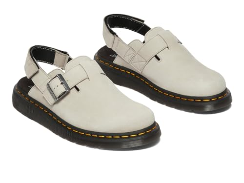 Dr. Martens Unisex Jorge II Leather Slingback Mules, Warm Stone, 7 US Men