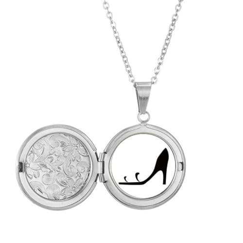 Collier médaillon noir raffiné cadeau anniversaire personnalisé