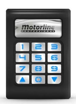 Clavier sans fil pour portes et portails Motorline TEC2 (Compatible uniquement avec les centrales ou récepteurs MotorLINE)