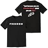 Charlie Kirk Freedom This is The Turning Point Shirt Patriotic USA Patriot T-Shirt (Print Left or Right Sleeve) (US, Alpha, One Size, Regular, Regular, Two Sides)
