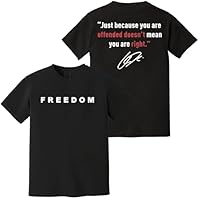 Charlie Kirk Freedom This is The Turning Point Shirt Patriotic USA Patriot T-Shirt (Print Left or Right Sleeve) (US, Alpha, One Size, Regular, Regular, Two Sides)