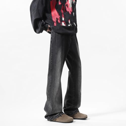 Men's Jeans Spring American Color Block Straight Sports Denim Long Pants for Men4