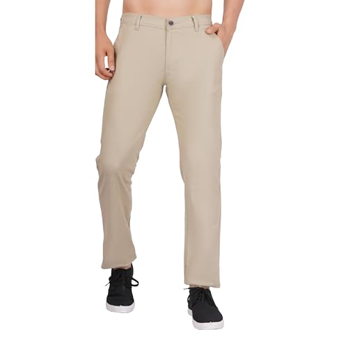Image of Men's Regular Fit Linen Trousers | Slim Fit Lightweight Casual Pants | Stylish Dress Pants for Office or Travel | Premium Luxury Linen Trouser Pant with Breathable Comfort