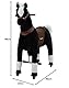 Sweety Toys 7325 Reittier gross Pferd BLACKY auf Rollen für 4 bis 9 Jahre - RIDING ANIMAL